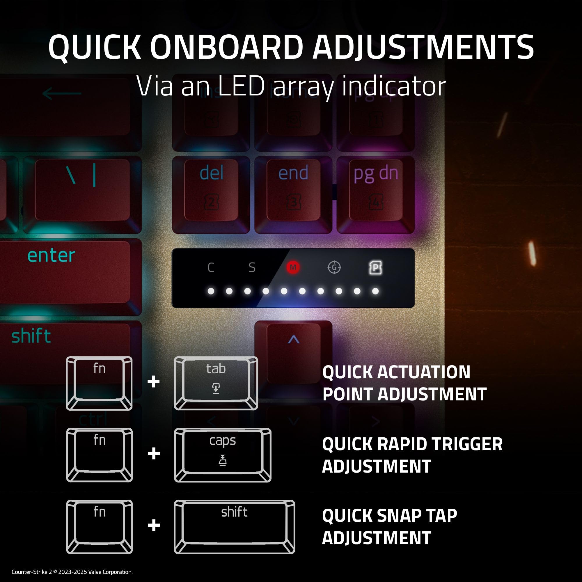 Razer Huntsman V3 Pro Esports Gaming Keyboard: Analog Optical Switches - Razer Snap Tap - Rapid Trigger - Adjustable Actuation - Media Keys & Dial - Doubleshot PBT Keycaps - Wrist Rest - Black