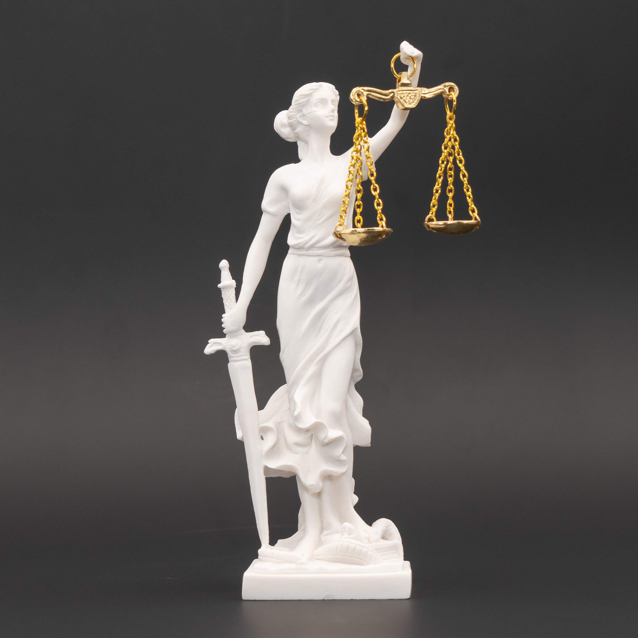 HelceeHandmade Alabaster Themis Statue 7.87 in