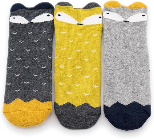 Miniatura 2 de 3 pares de calcetines ultra gruesos y cálidos para bebés, niños y niñas, calcetines de invierno, calcetines de algodón cálidos hasta la pantorrilla