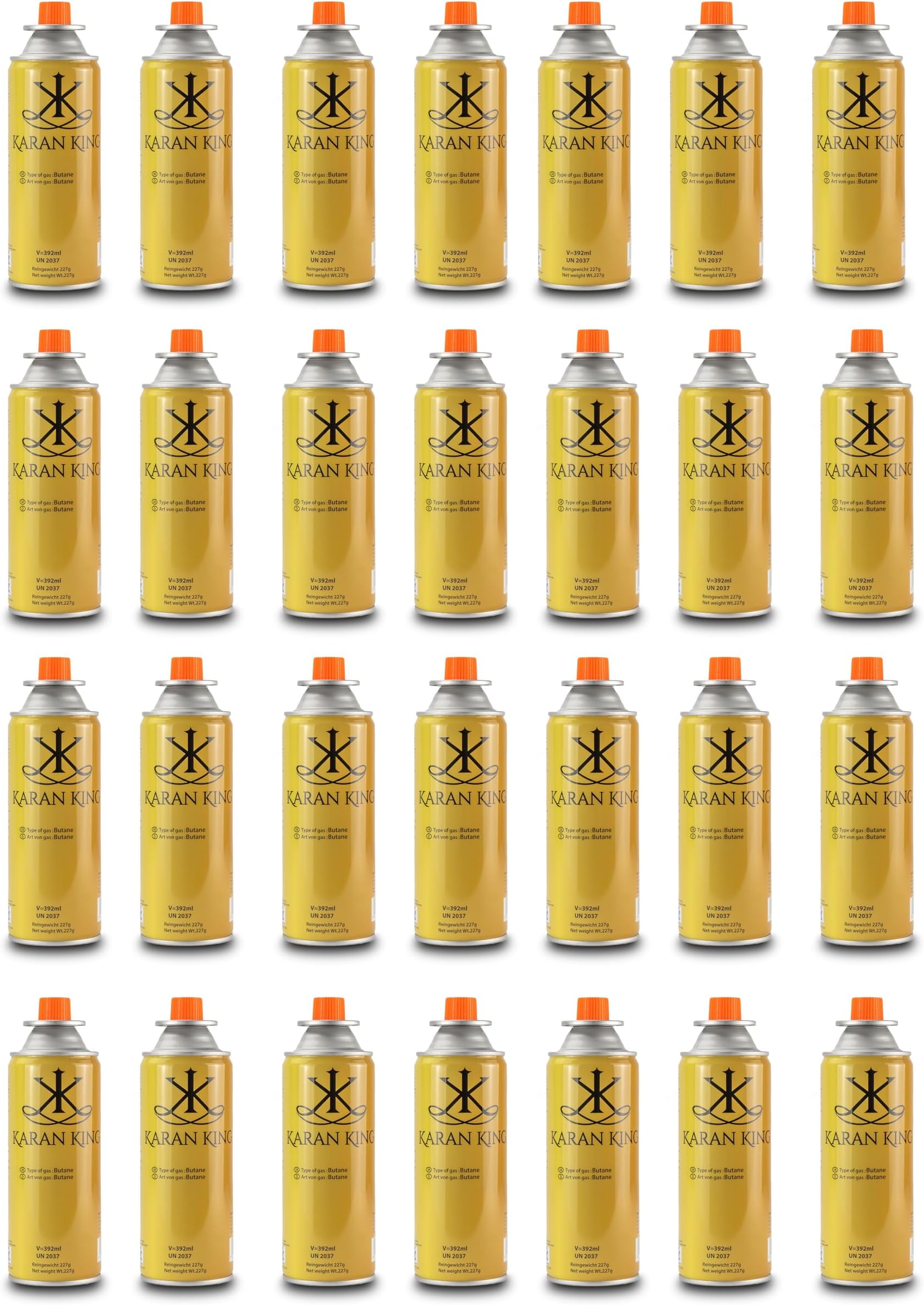 KARAN KING - Butane Gas Bottles Canisters for Camping Heater, Cooker, BBQ