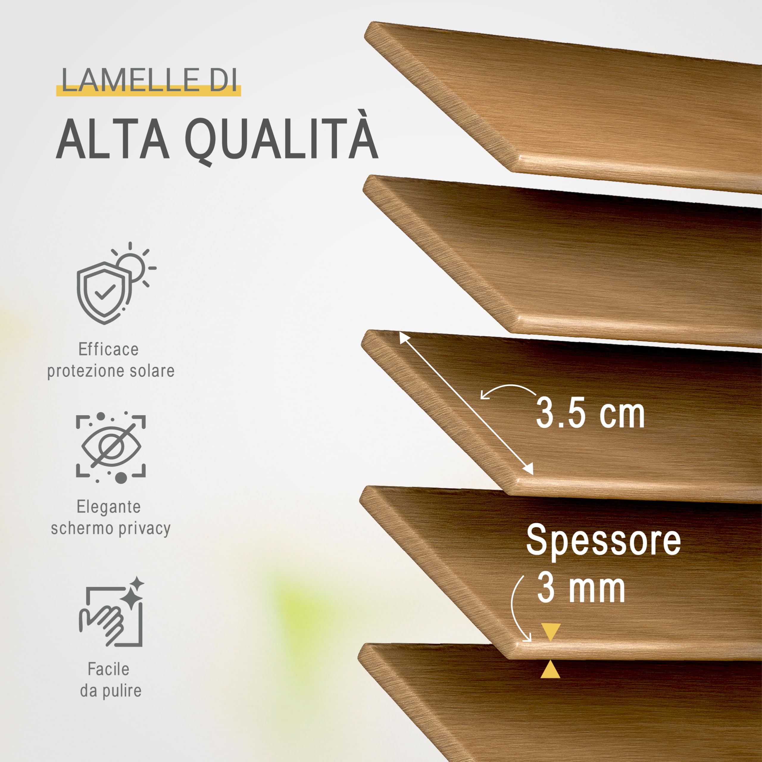 Sol Royal Veneziana in Legno SolDecor JH3 Stile Quercia - 70x130 cm - Tenda Veneziana di Legno da Interno ed Esterno - Veneziana Finestra - Prodotta nel Rispetto dell'ambiente - con Cordino