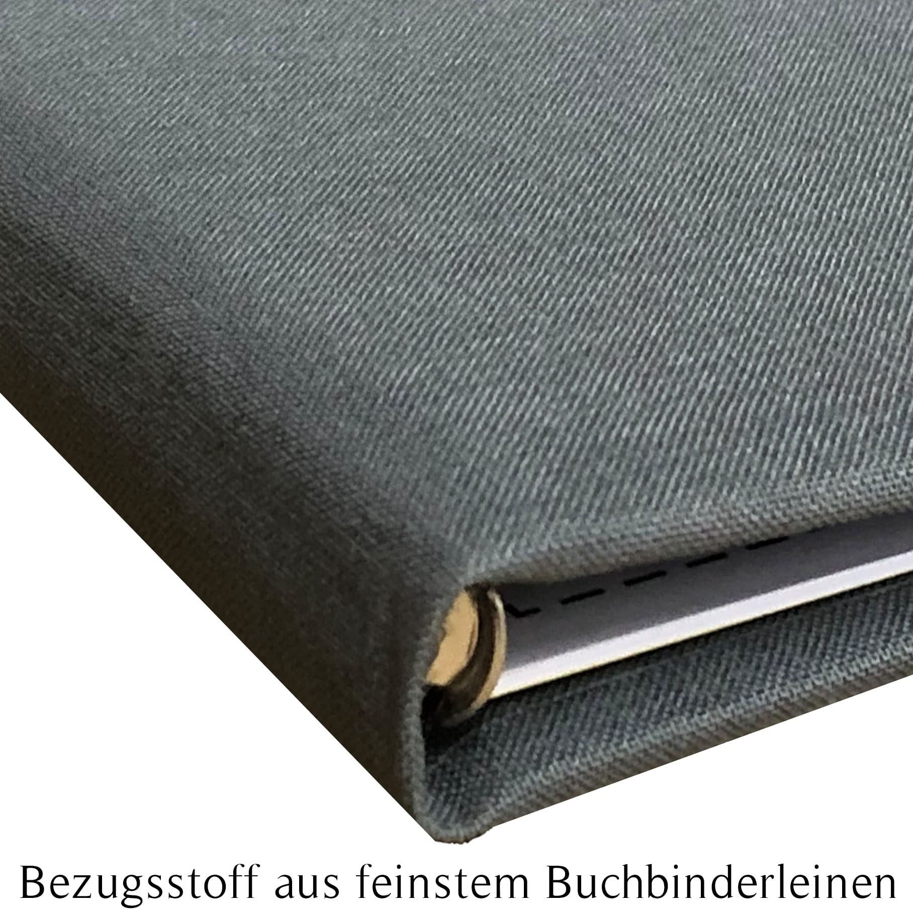 Hochzeitideal – Personalisiertes Stammbuch der Familie Ally grau - 21,0 cm x 15,0 cm - Buchbinderleinen Stammbuch Hochzeit - Familienbuch Standesamt mit 6-Fach Ringmechanik und 4 Folien