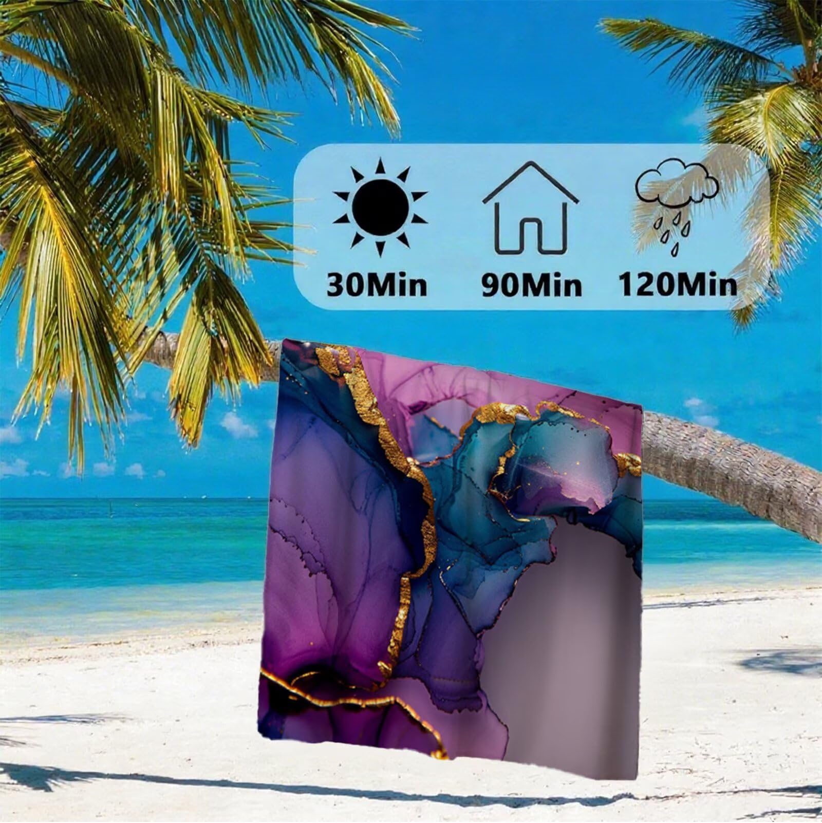 Telo Mare Grande 220x100 cm Asciugamano Palestra Asciugatura Rapida, Telo Mare Microfibra Anti-Sabbia, Morbido & Assorbente, Compatto & Leggero, per Viaggi, Piscina, Sport, Palestra, Campeggio Y2-565