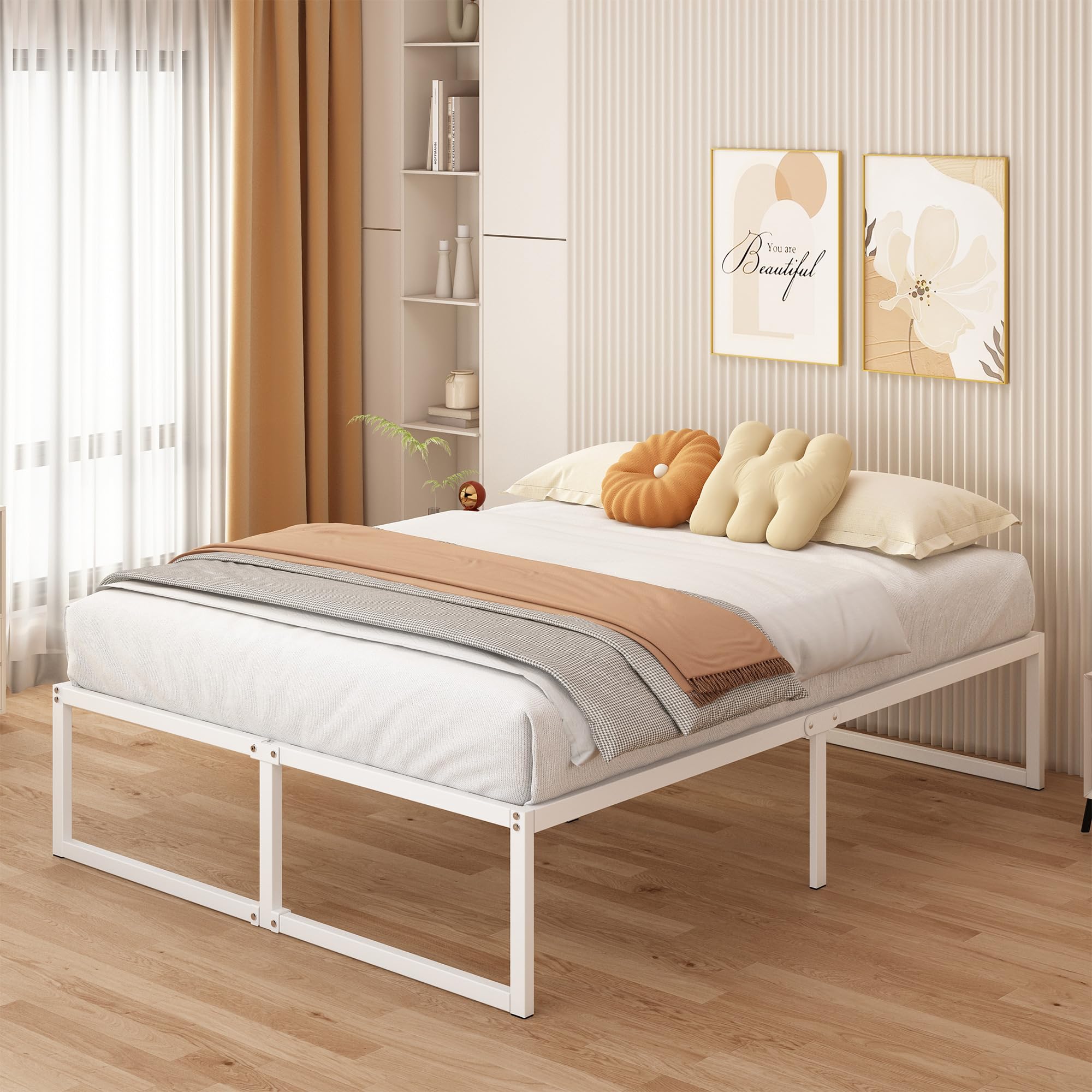 Yicensen Bedframe 180x200 cm, Metalen Platform Tweepersoonsbedframe met Zware Metalen Latten voor Stabiele Ondersteuning, Eenvoudige Montage, Geruisloos, Geen Boxspring Nodig, 30 cm Hoog, Zwart Yicensen Bedframe 180x200 cm, Metalen Platform Tweepersoonsbedframe met Zware Metalen Latten voor Stabiele Ondersteuning, Eenvoudige Montage, Geruisloos, Geen Boxspring Nodig, 30 cm Hoog, Zwart