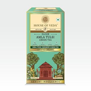 HOUSE OF VEDA Organic Amla Tulsi Green Tea 25 Tea Bag