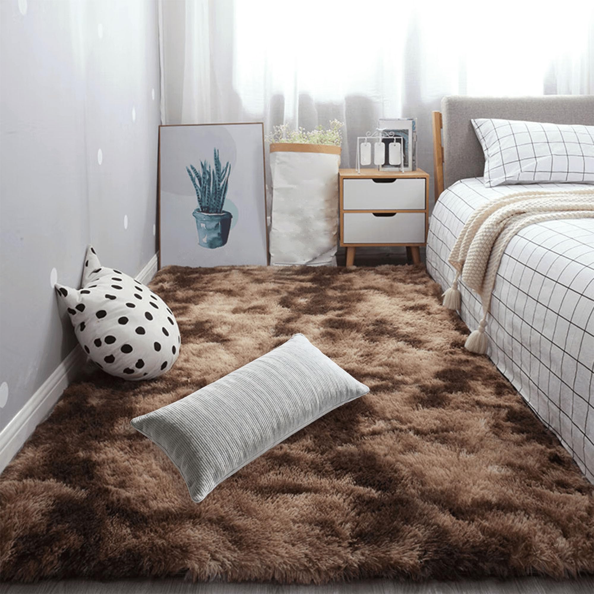 Moquette chambre antidérapante et tapis lavable 200 x 210