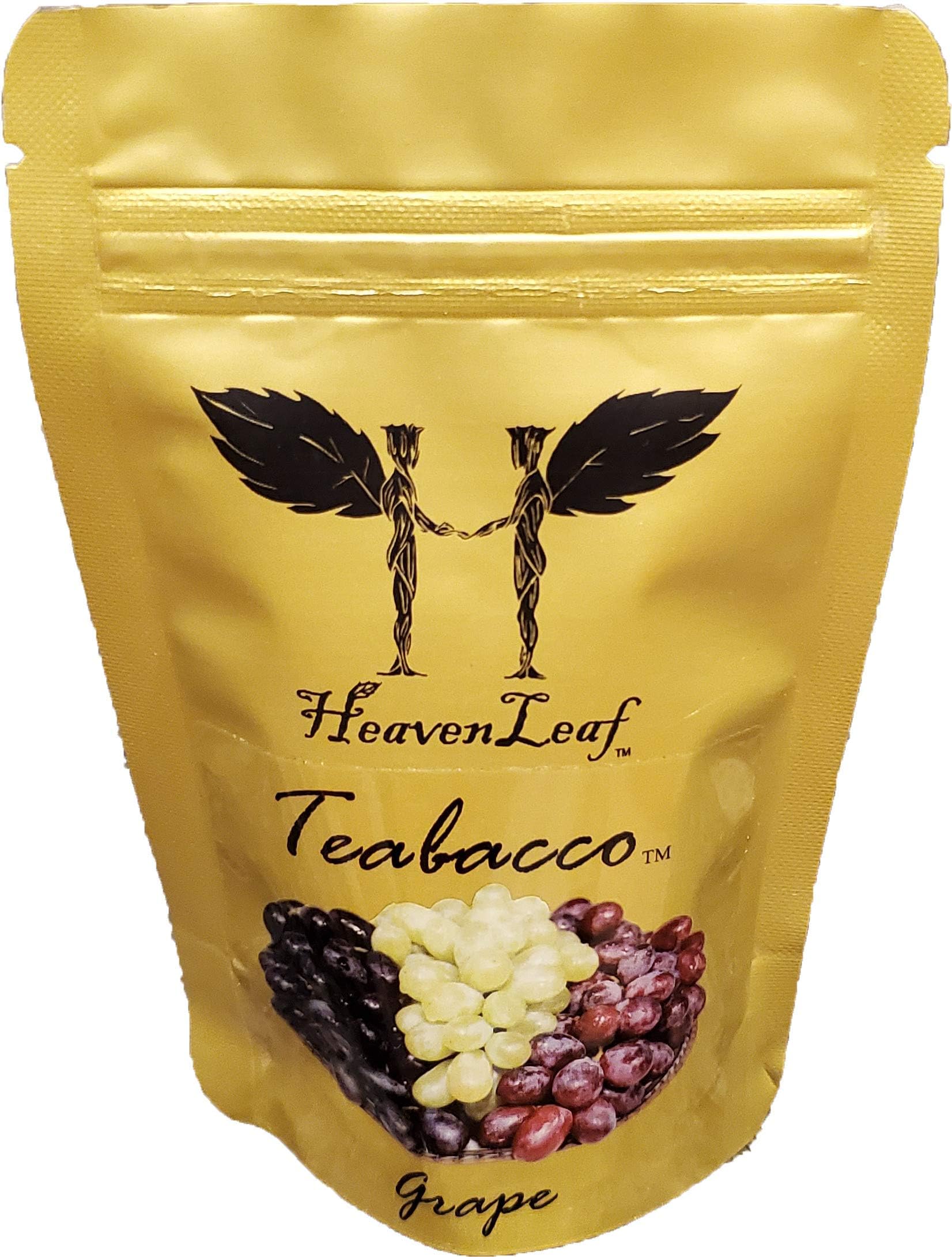 Teabacco (Choose Your Flavors) 100g, World's Best Hookah Shisha Herbal Flavors. 100% Tobacco & Nicotine Free! (Grape)