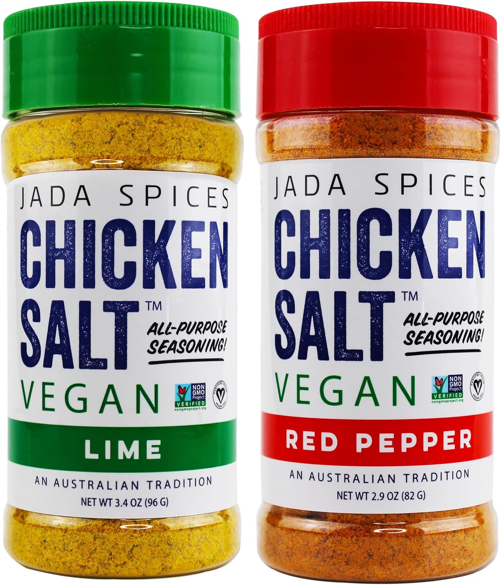 JADA Spices Chicken Salt Spice and Seasoning - Lime, Red Pepper - Vegan, Keto & Paleo Friendly - Perfect for Cooking, BBQ, Grilling, Rubs, Popcorn and more - Preservative & Additive Free