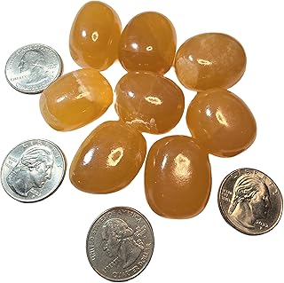 1pc Honey Calcite 24-30mm A-Grade Medium/Large Translucent Tumbled & Polished Natural Crystal Gemstone from Turkey