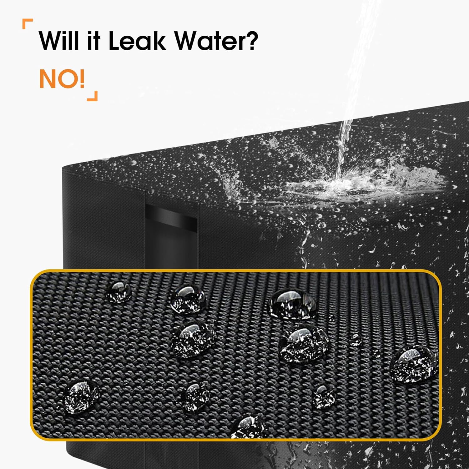 Rectangle Fire Pit Cover,Patio Fire Table Cover Gas Fire Table, Waterproof and Windproof, 45 x 24 x25Inches, Black - Image 2