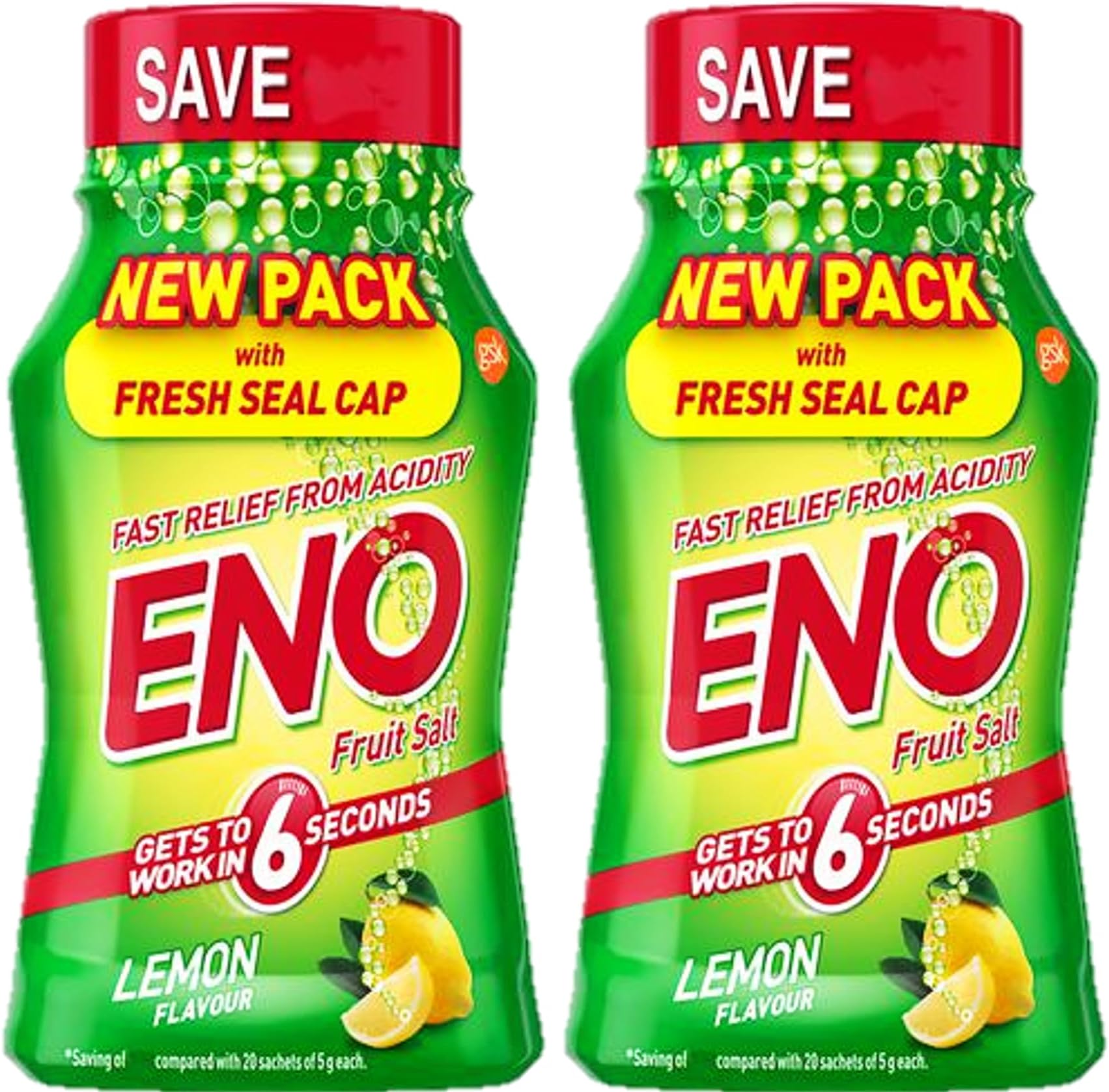 ENO Fruit Salt, Lemon Flavour, 100g (Pack of 2) Humarabazar
