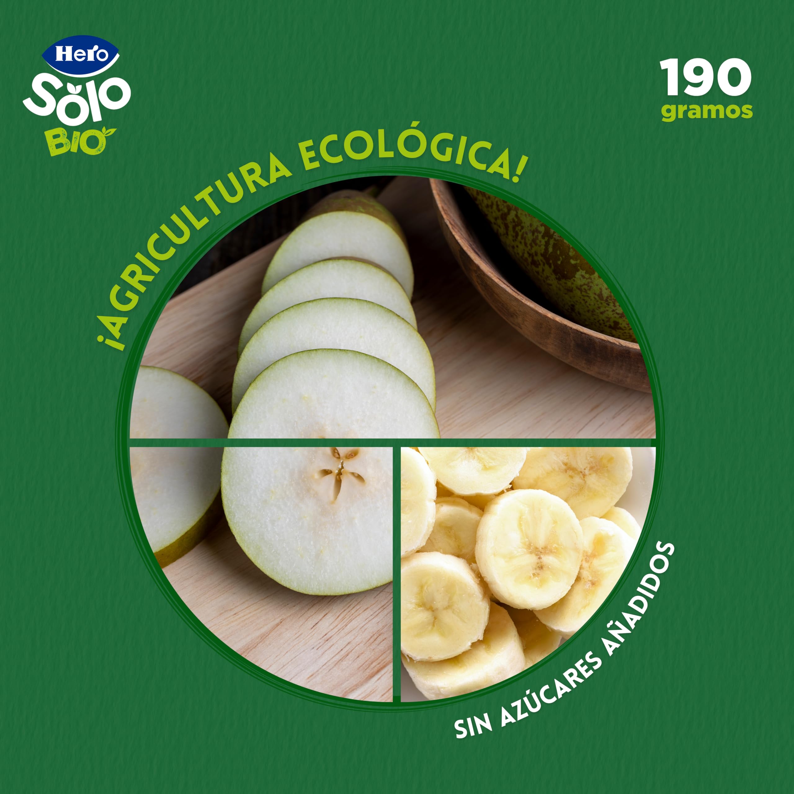 Hero Solo Tarrito de Pera y Platáno, 190g