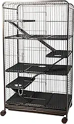 Viveiro Gaiola Roedor Furão Coelho Porquinho India Fauna Pet Jelplast (Preto/Preto)