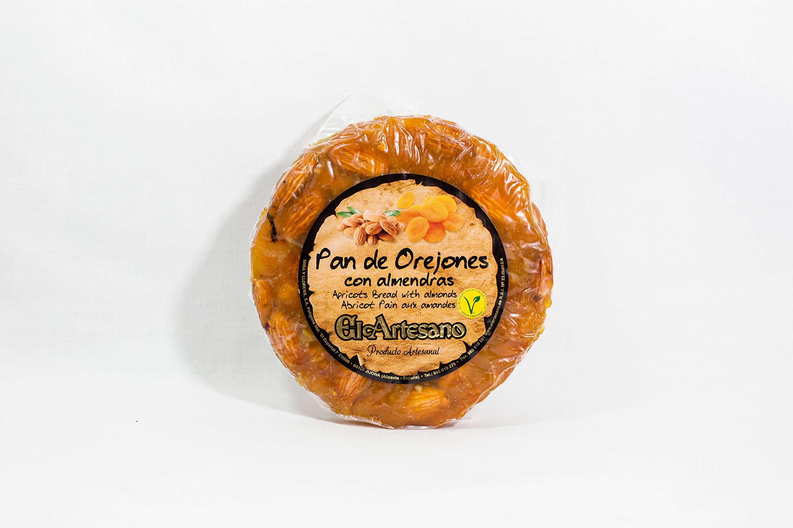 El Artesano - Pan de Orejón Redondo 200g, Elaborado con Orejones y Frutos Secos de Primera Calidad, Sabor Tradicional Intenso, Perfecto para Acompañar Quesos y Degustar como Snack Saludable