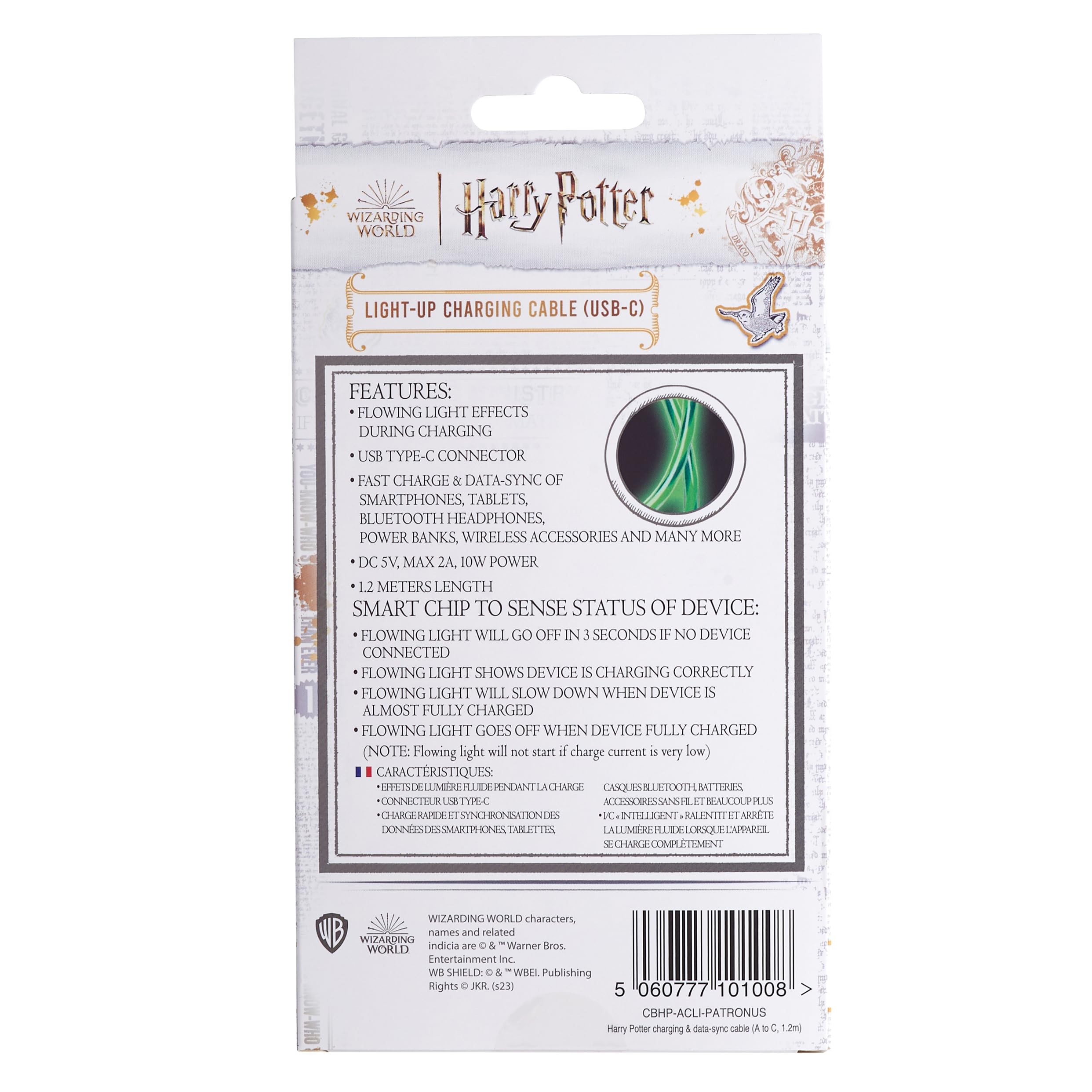 Harry Potter Light-Up cUSB Charging Cable - Patronus