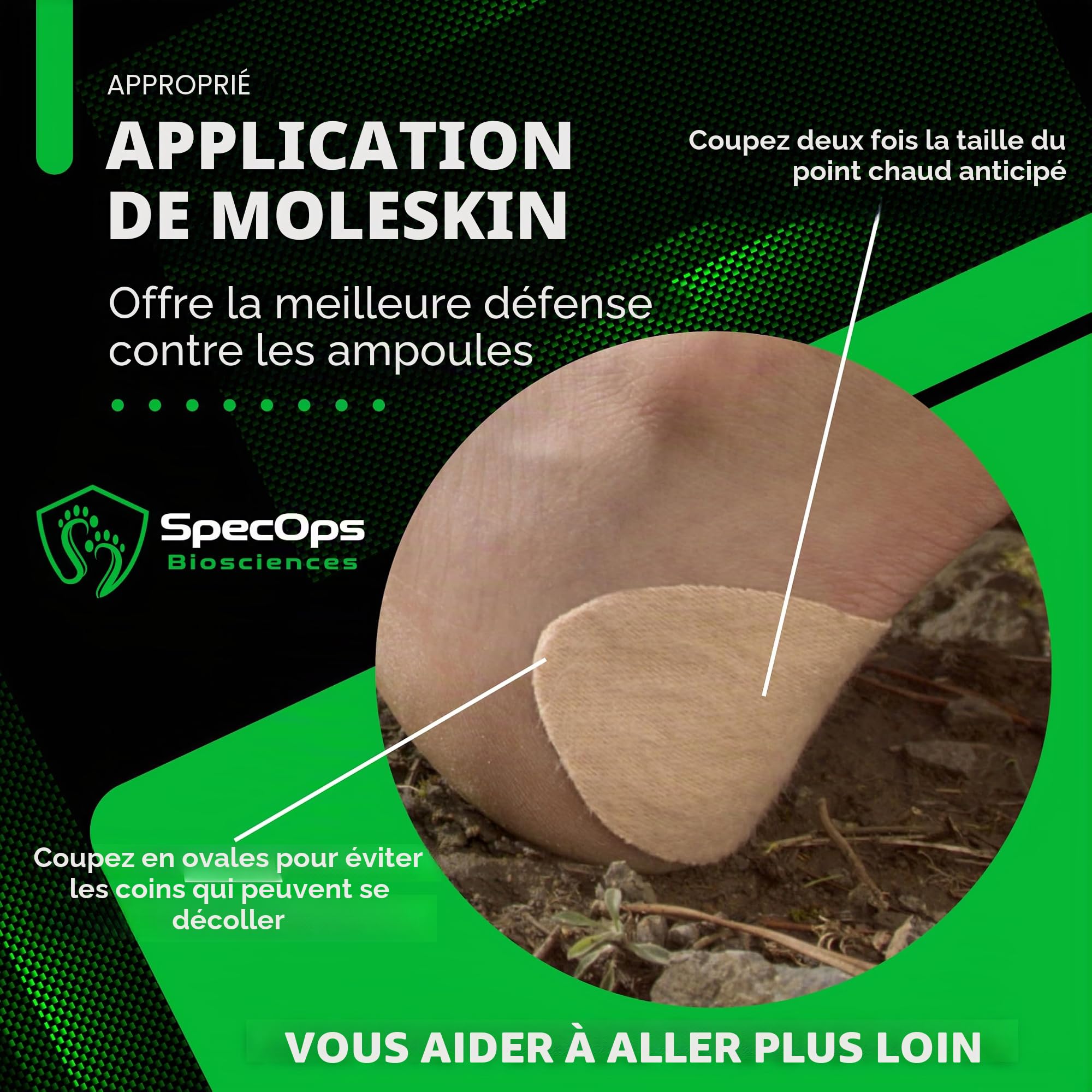 SkinShield Pro Lot de 2 rouleaux de moleskine athlétique pour la prévention des ampoules, 9,8 m et ciseaux de traumatisme gratuits pour couper la moleskine