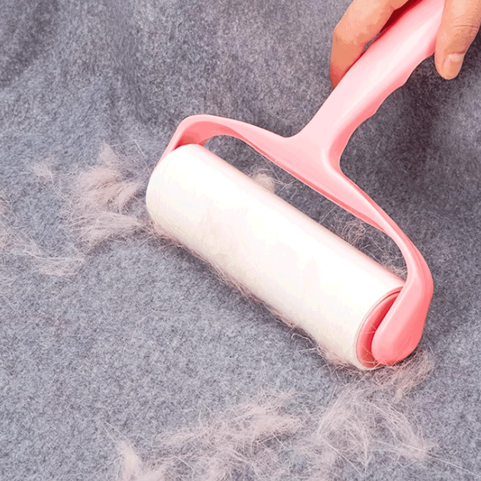 Fuerte adherencia Rodillo de Pelusa de plástico, Rodillos de Pelusa Extra pegajosos, 1 Mango quitapelusas con 6 recargas, 60 Hojas por Rodillo de Ropa pegajoso portátil