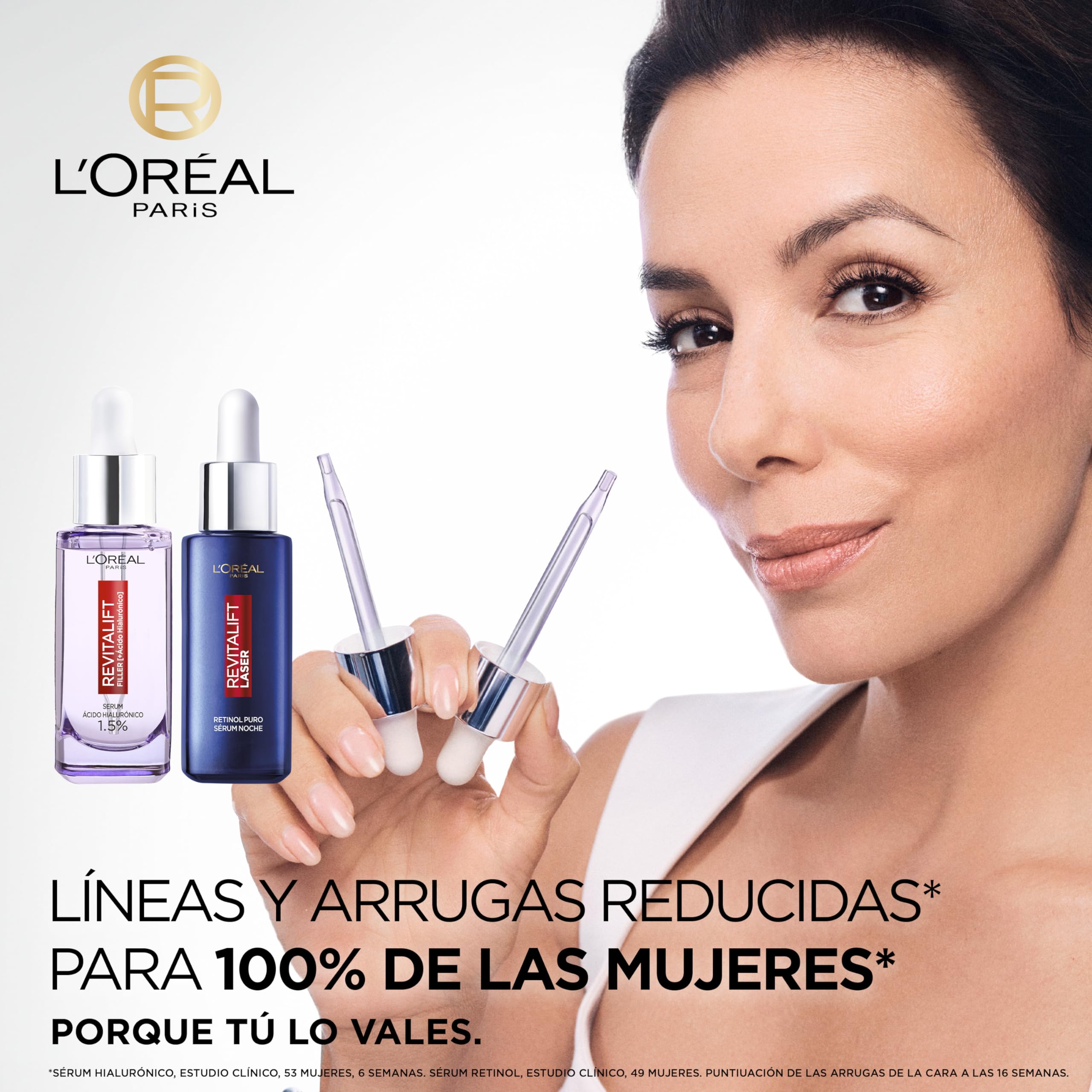 L'Oréal Paris Rutina Día y Noche Serum Filler Antiarrugas con Ácido Hialurónico, Péptidos. Hidrata, Ilumina, Rellena+Serum Laser con Retinol. Antiedad y Antiarrugas. Inspirado en cosmética coreana