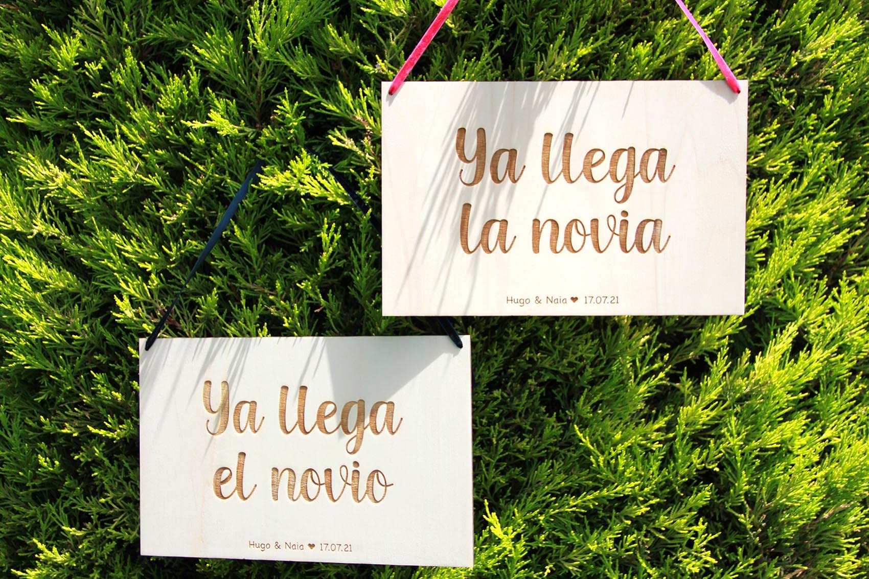 Cartel "Ya llega el novio" y "Ya llega la novia" para paje/cartel de madera/cartel para boda/cartel/boda/paje