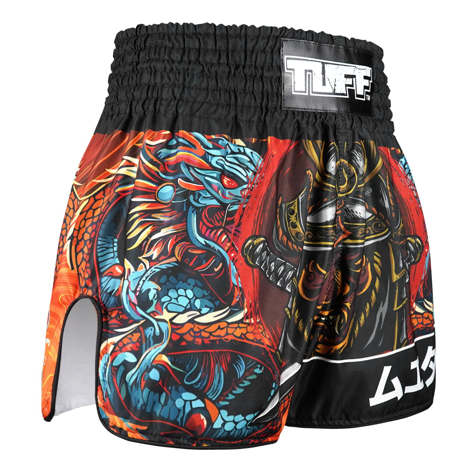 Tuff Sport Pantaloncini da boxe Muay Thai, stile retrò, taglio slim classico, per MMA, kickboxing, allenamento, abbigliamento da allenamento
