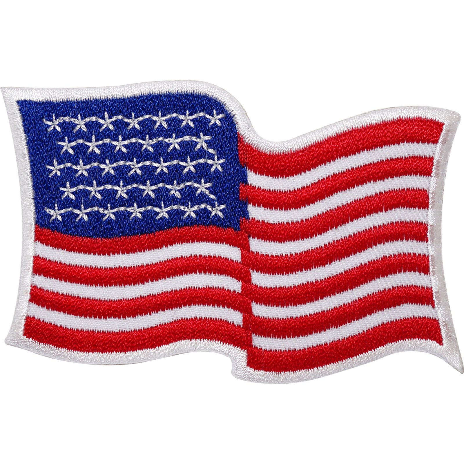 American Flag Patch Small USA #1 Embroidered Iron-On Patch – American Flag Patriotic Emblem, Multi-Colored Iron On Flag Patches - Foto 10