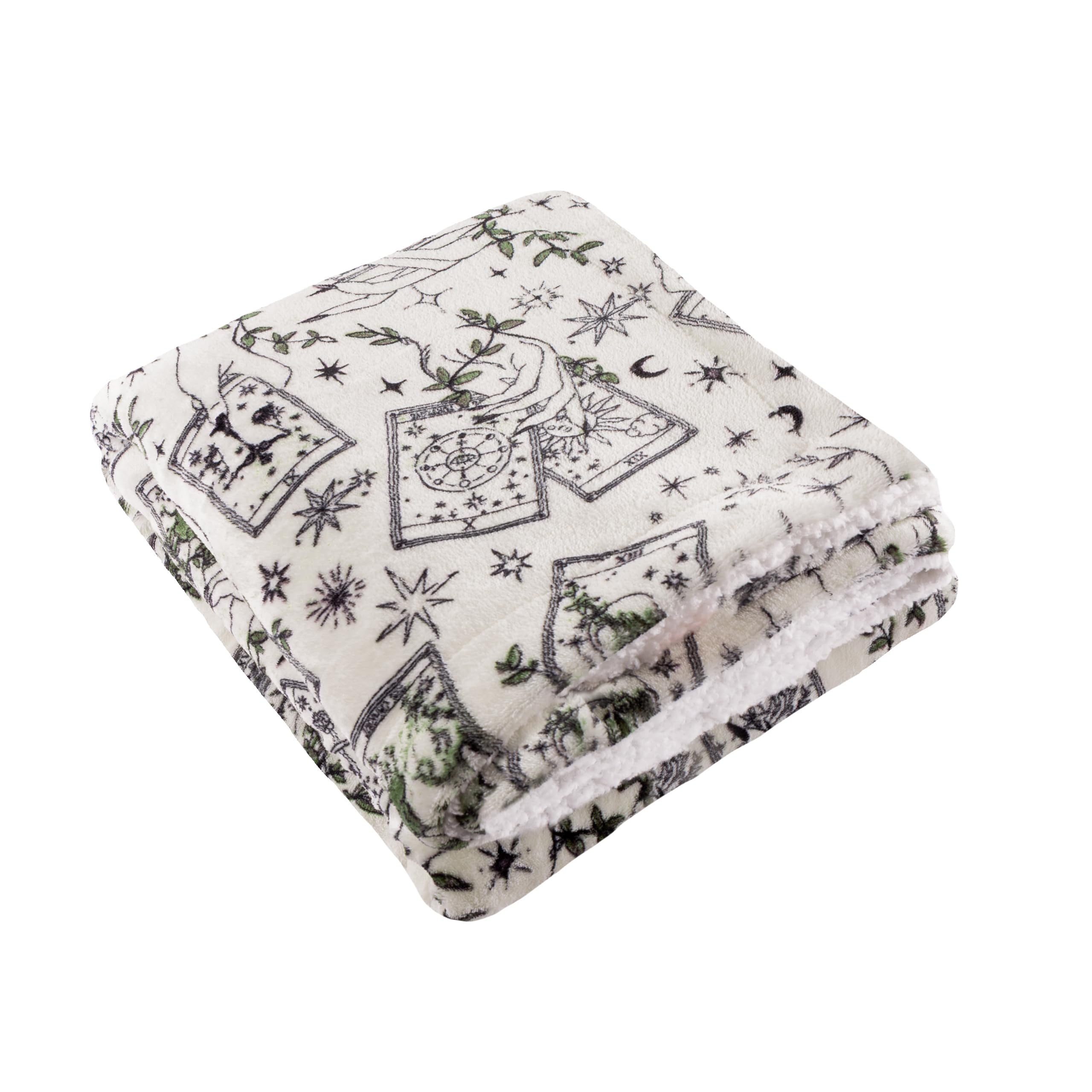 Furn Unisex Cream Celestial Stories Printed Fleece In | Size: 130Cm X 180Cm