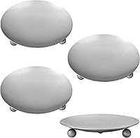 Vista 15 de FiveSeasonStuff Juego de 2 portavelas vintage chapados en negro con mango para candelabros de cera cónica