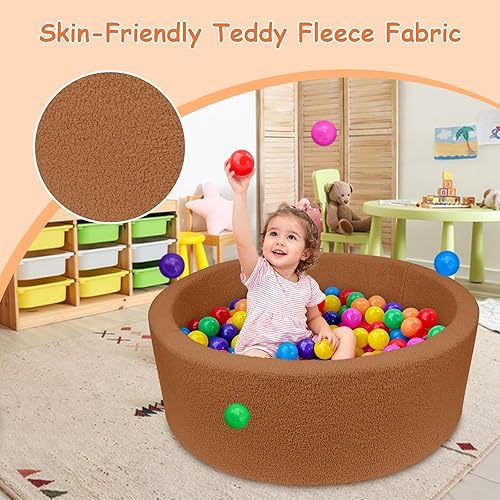 Miniatura 2 de MEOGETY Piscina de bolas de espuma para niños pequeños, bebés, perros y gatos, piscina suave para bebés y bebés, regalos para niñas y niños, bolas