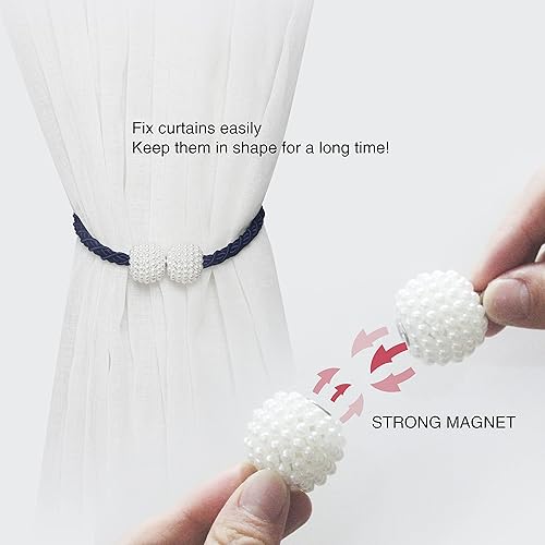 Miniatura 9 de Abrazaderas magnéticas para cortinas, cómodas cortinas de cortina, lazos de tela, sujetadores de cortina para cortinas de ventana al aire libre