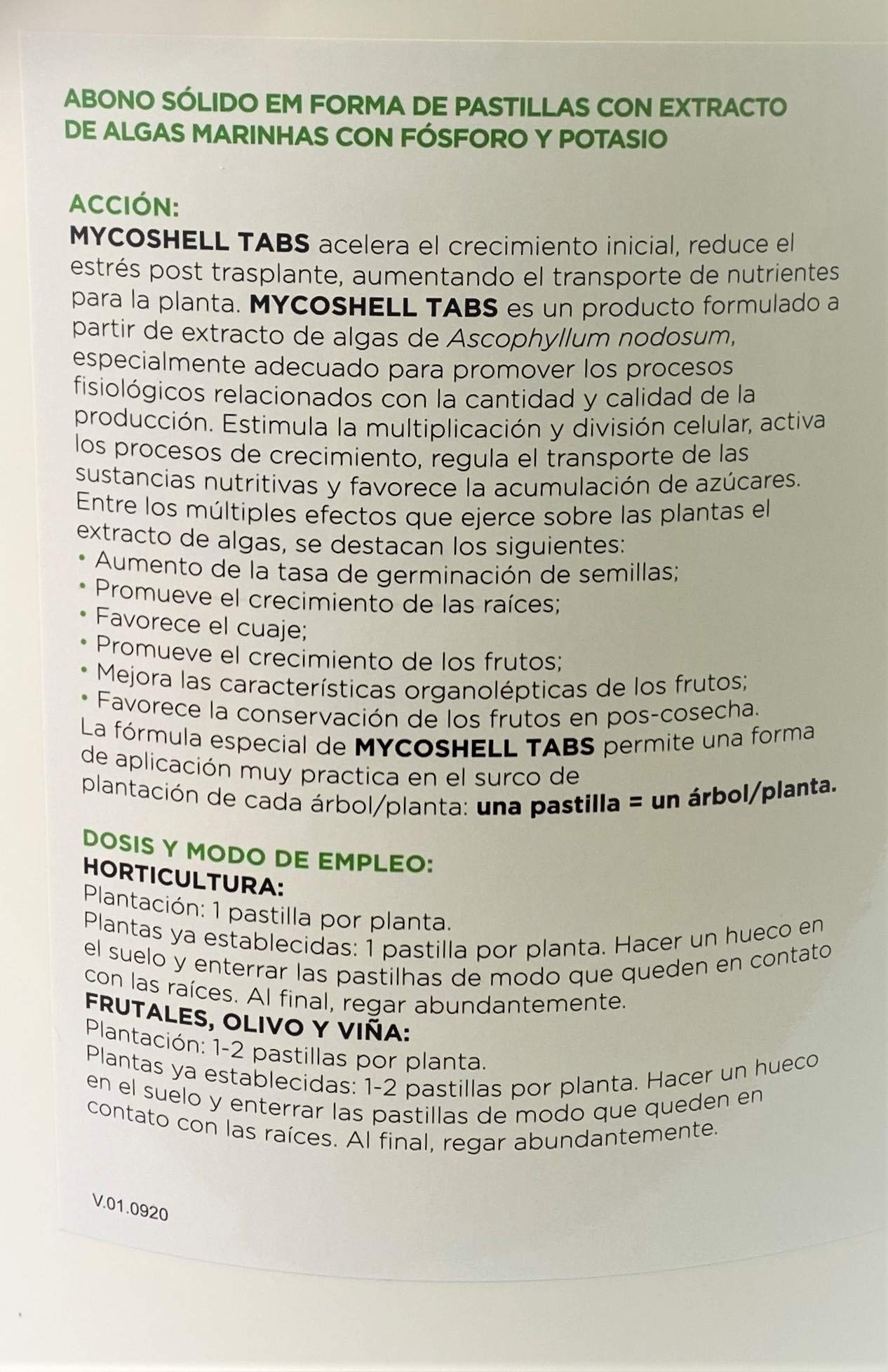 Micorrites pastilles enracinantes. 1500 pastilles, Hongo Ascophyllum Nodosum Micorrizas et trichodermas de « plantation »