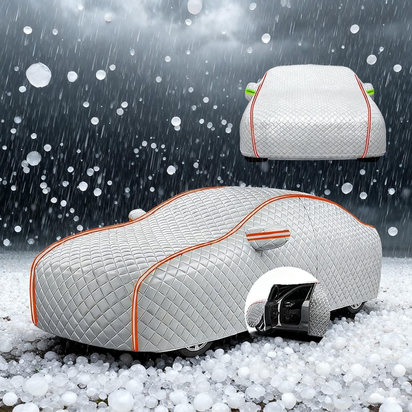 Bache Voiture Anti Grele pour Mercedes GLB 200d 2019-2023，Protection Automobile extérieure Polyvalente – résiste aux Conditions climatiques extrêmes et Offre Une Application variée.