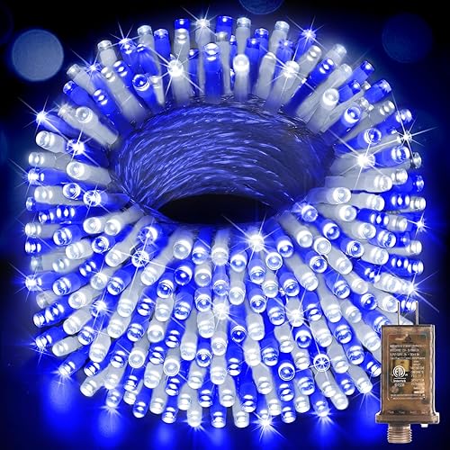 Miniatura 18 de Hezbjiti - Guirnalda de luces de Navidad de 1000 LED de 403 pies para exteriores, 8 modos de iluminación, luces de hadas impermeables IP44 con