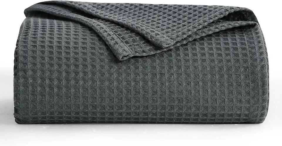 Decken: Die ultimative Anleitung zum Kauf, Stil und Pflege 3 Aisbo Dünne Decke Sommer Grau - Waffelpique Sommerdecke Leichte Decke 150x200 cm XL als Sofadecke Couchdecke, Weich Kuschelige Wohndecke Wohnzimmer, Sofa Couch Flauschig Decke Überwurf