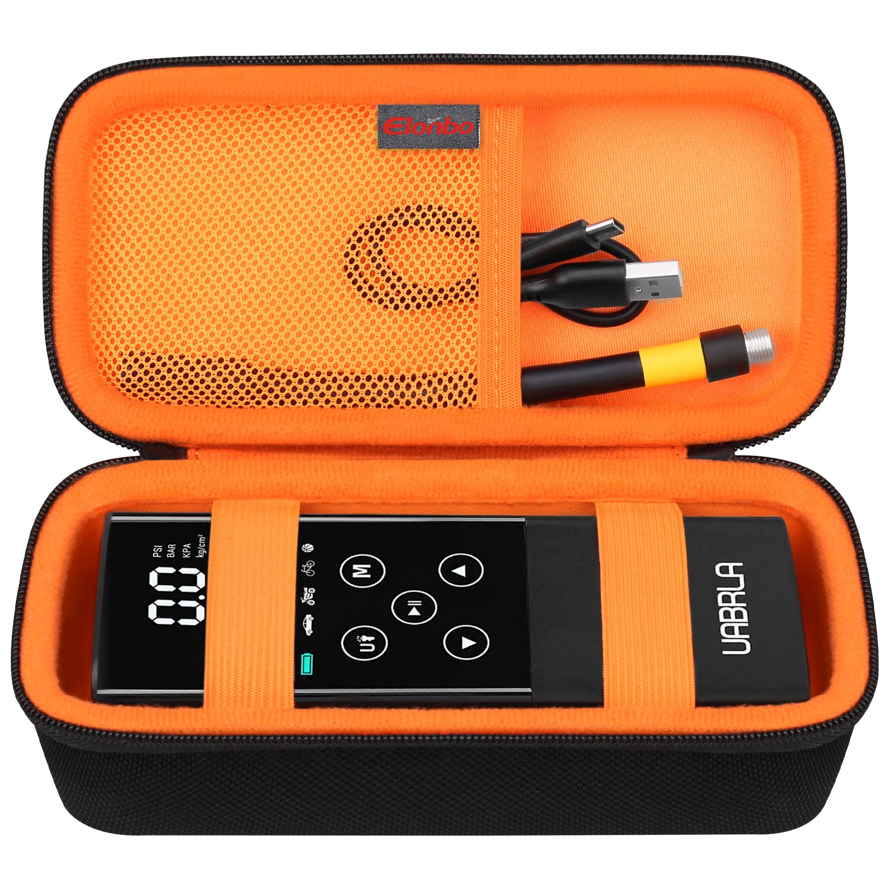 ElonboCarrying Case for Spot X with Bluetooth 2-Way Satellite Messenger, Handheld Portable 2-Way GPS Messenger Travel Storage Bag, Handheld Satellite Communicator Protective Holder, Black+ Orange