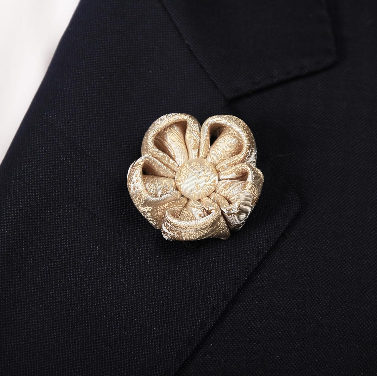 TaecMin Tie Set Ties for Men Paisley Neckties and Pocket Squares Set with Flower Lapel Pins for Weddings - Image 4