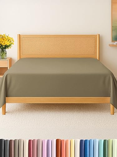 Miniatura 73 de Sábana encimera de bolsillo profundo, más suave que el algodón egipcio, 1 sábana encimera para colchón tamaño matrimonial 01-Blanco