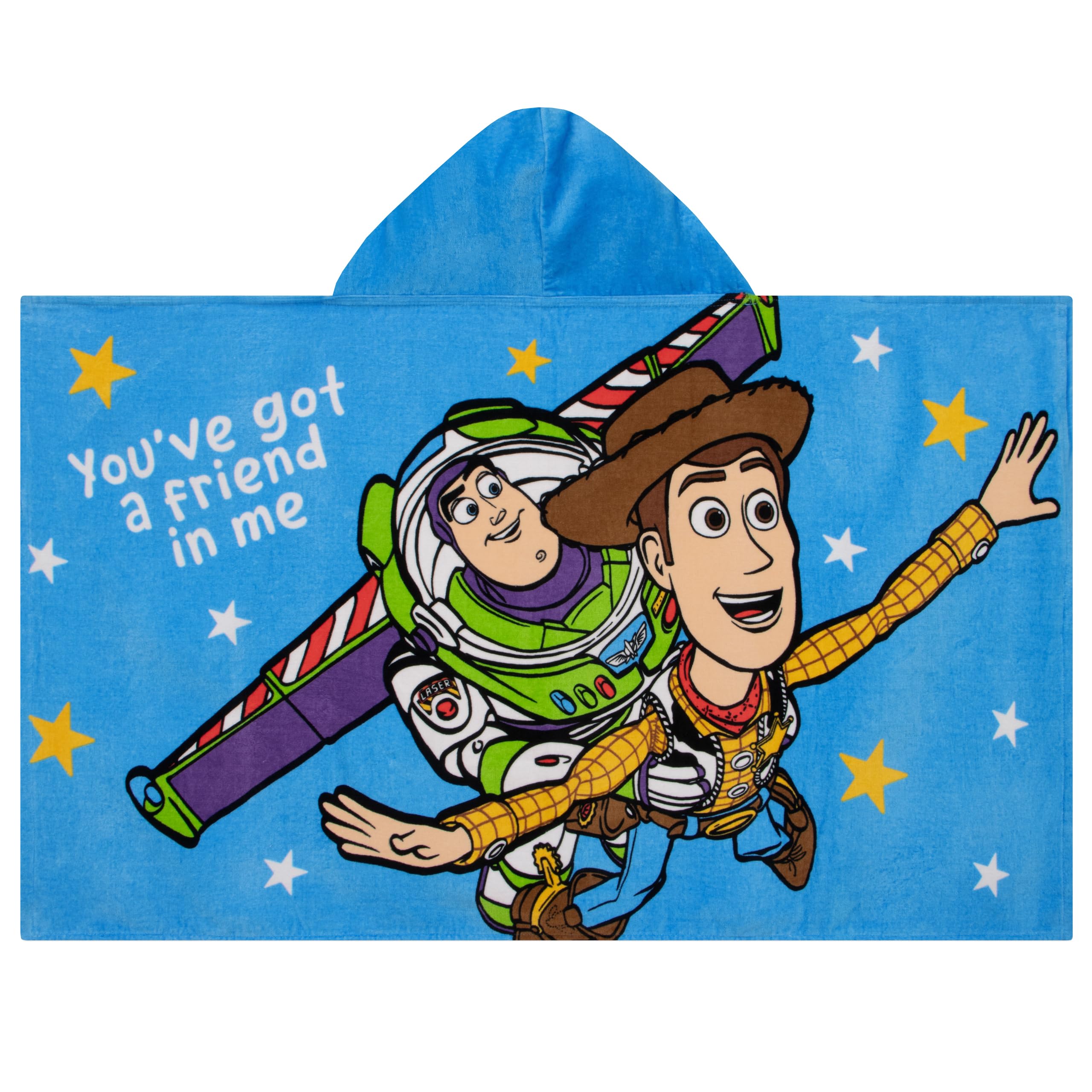 Disney Toy Story Poncho Mare Bambino, Asciugamani Bambini Asciugamano Da Bagno Woody Buzz Lightyear Telo Mare Cotone, One Size