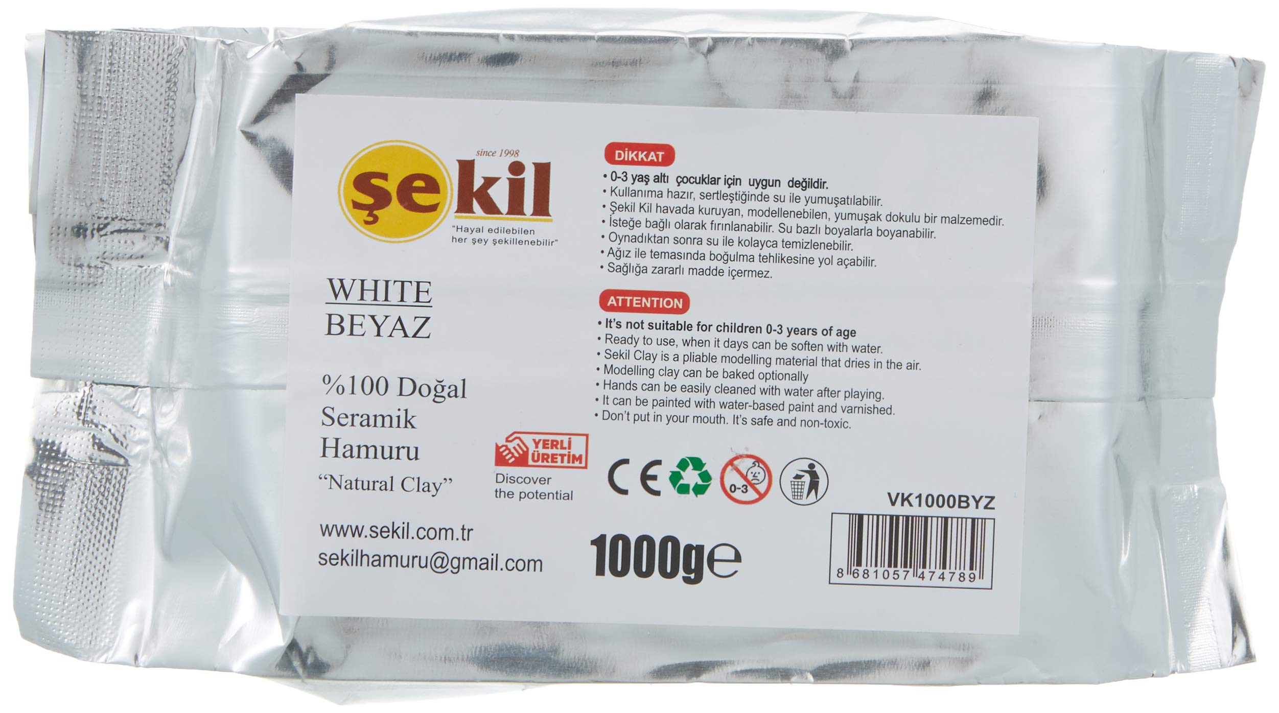 Pasta Ceramica Forma 1000 GR Bianco Pasta Ceramica