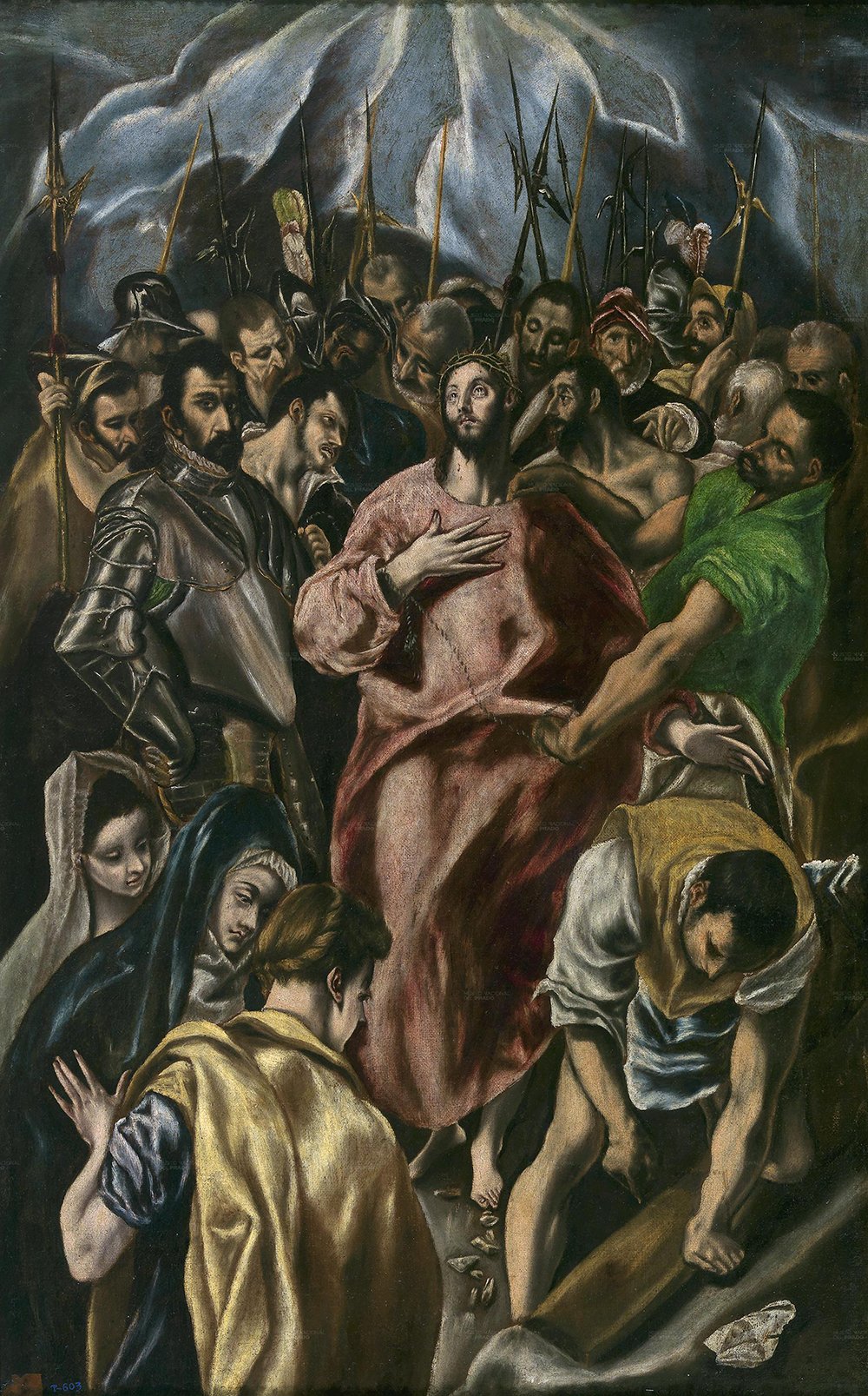 Lámina de El expolio de El Greco, reproducción artística pequeña impresa en papel mate fino