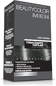 Tonalizante Gel sem Amônia Kit Men Cinza Natural, Beautycolor Men