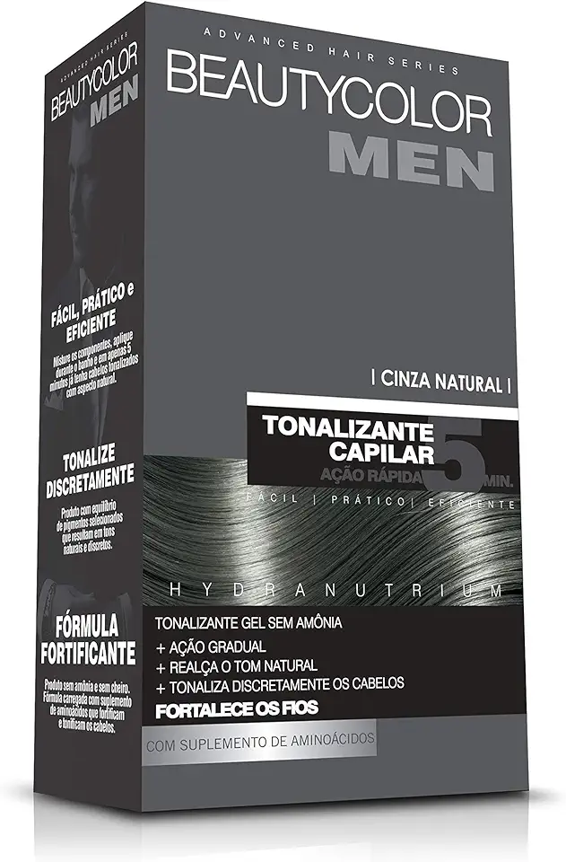 Tonalizante Capilar BEAUTYCOLOR MEN – Cinza Natural