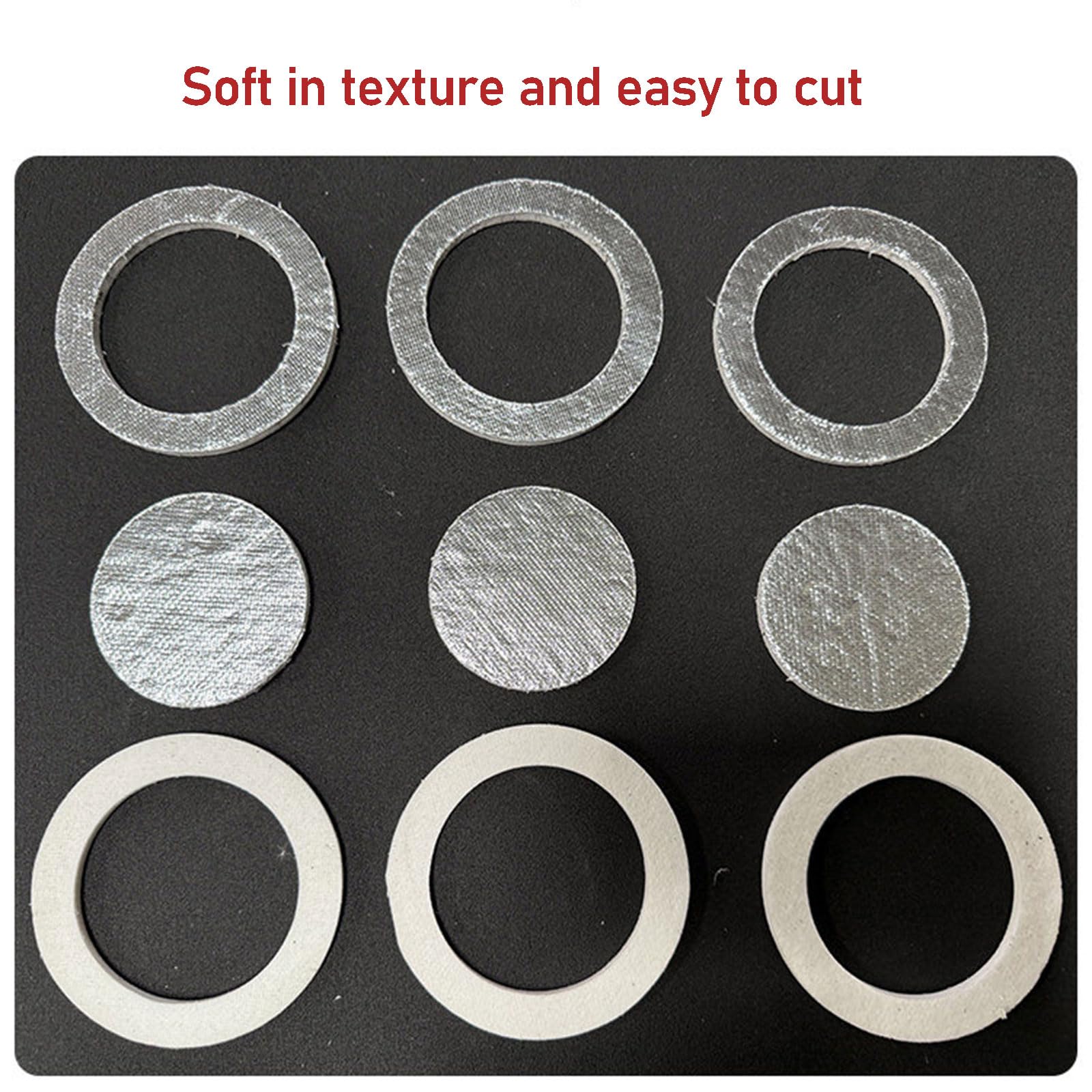Keramikfaserpapier Mit Aluminiumfolie, 2300℉ Hochtemperatur-dichtungspapier, Selbstklebend, Dicke 3 Mm – 10 Mm, Flexibel Und Schneidbar Für Industri(Size:60cm×100cm×5mm,Color:Nicht klebende Rückseite)