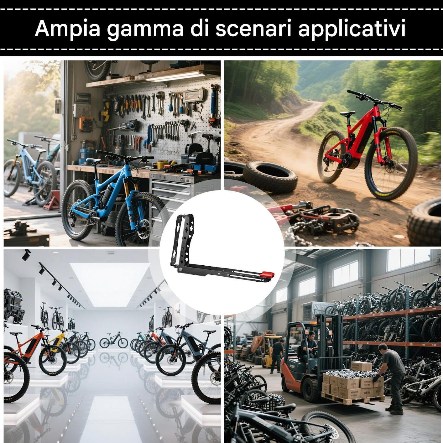 Wandhalterung Fahrrad Hänger Fahrrad Ständer Wand | Stabiler Verstellbarer Halter Aufhängung Vertikale Lagerung Organisation Für Fitness Outdoor Werkstatt Gewerbe