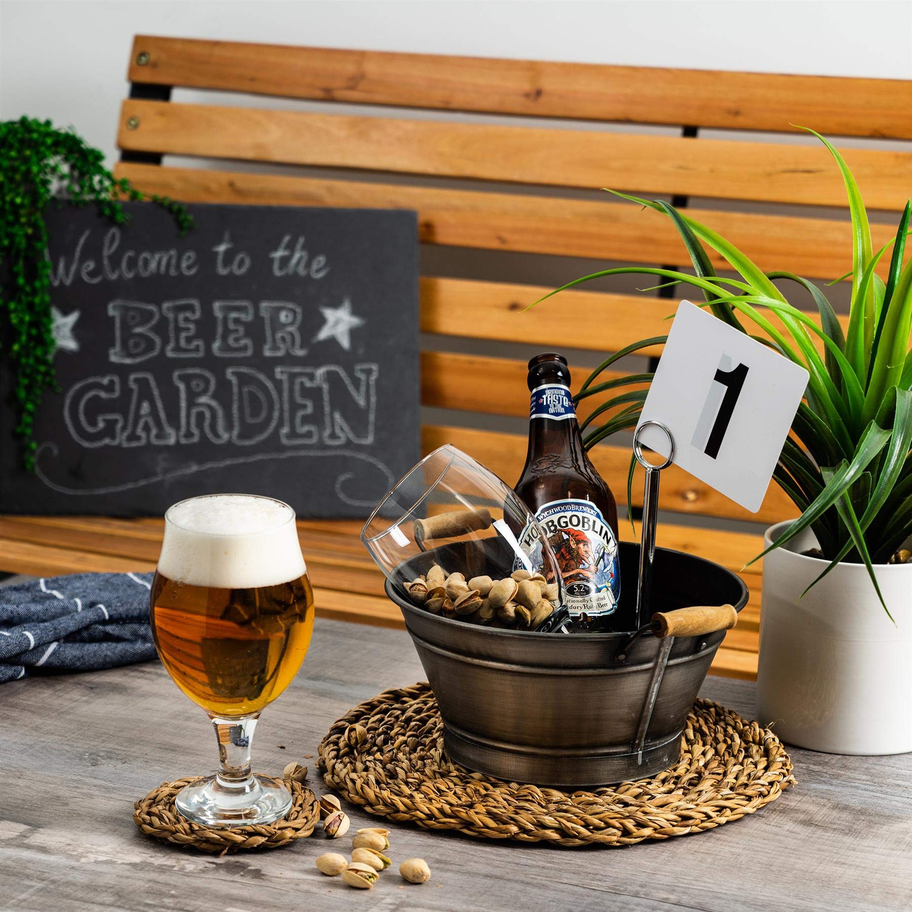 LAV 24 Piece Angelina Classique en Verre de bière Tulip Set - Grand Bol en Forme de bière Craft Ale Lunettes - Clair - 570ml