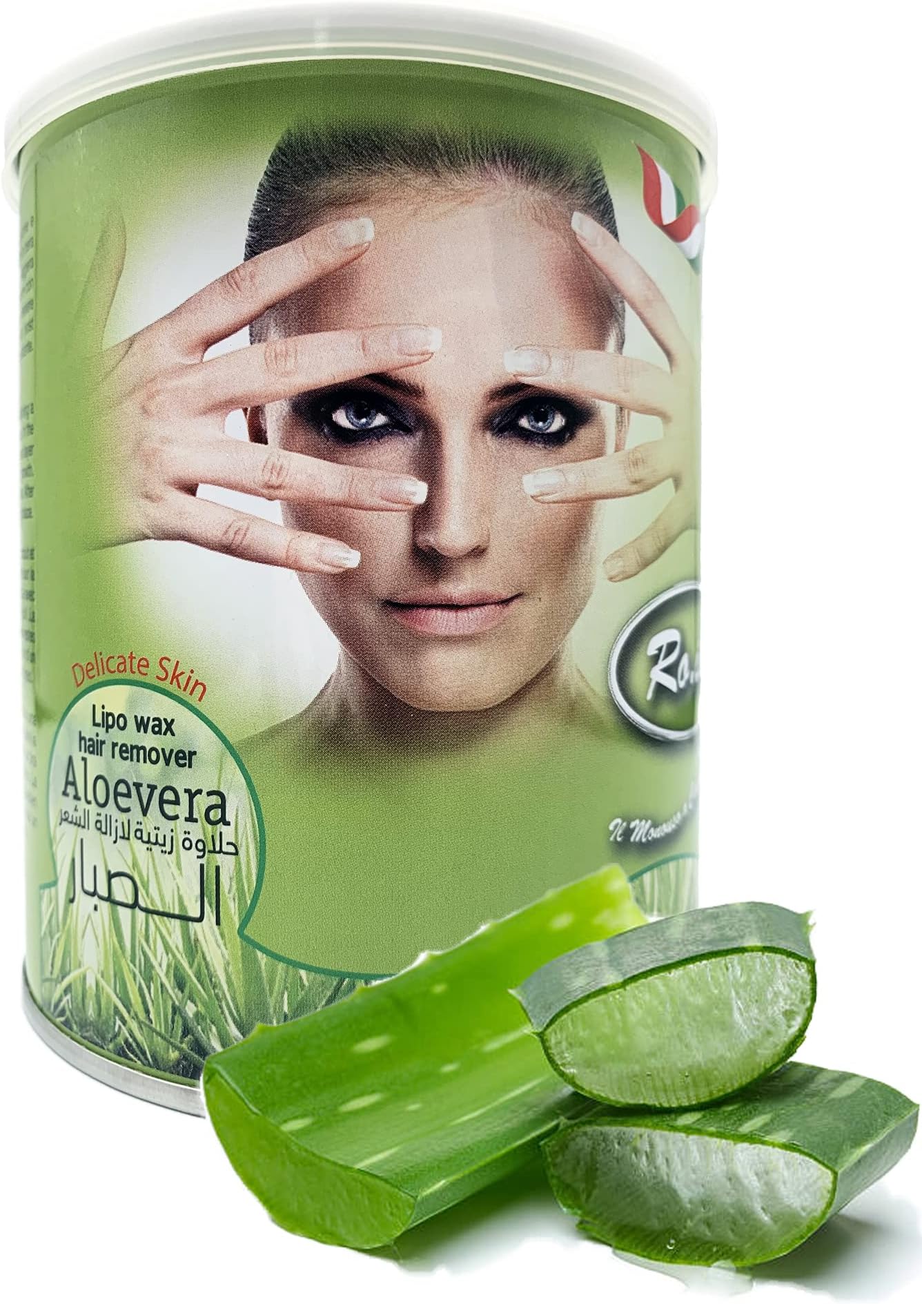 PILOT Roial Professional Italian Hair Removal Body Wax Lipo Can Tin 600 ml Natural Ingredients For Delicate & Sensitive Skin Unisex - (AloeVera)