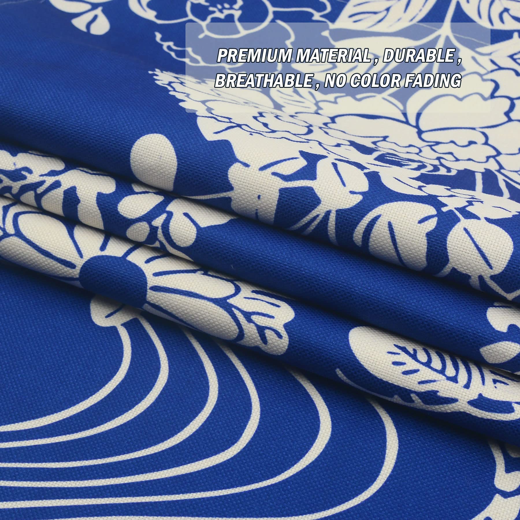 LIGICKY Noren - Tenda da porta giapponese, in cotone e lino, spessa, con stampa, per la decorazione della casa, 85 x 180 cm, blu (crisantemo)