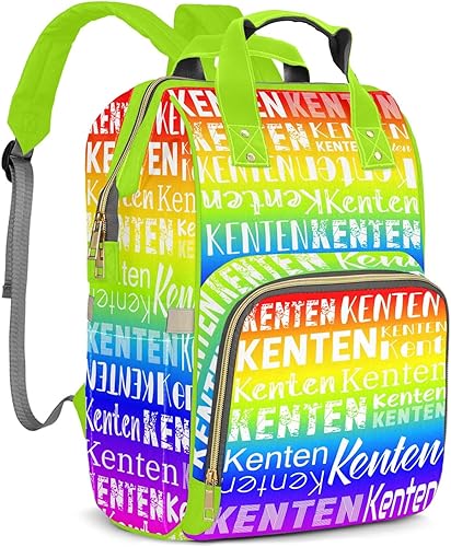 Miniatura 14 de Mochila de pañales personalizada de gran capacidad para bebé niño niña con nombre, bolsa de bebé personalizada impermeable para mamá, bolsa de Rosa