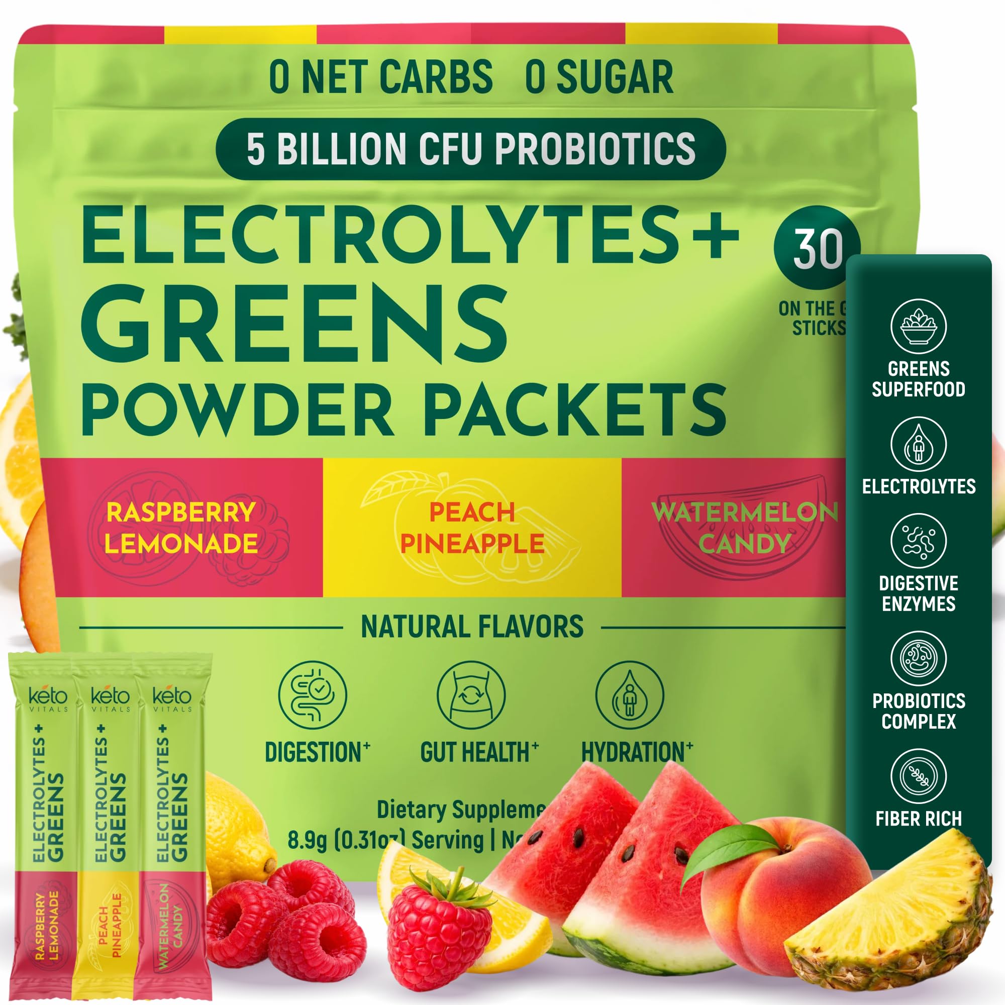 Amazon.com: Keto Vitals Keto Electrolytes Plus Greens Superfood
