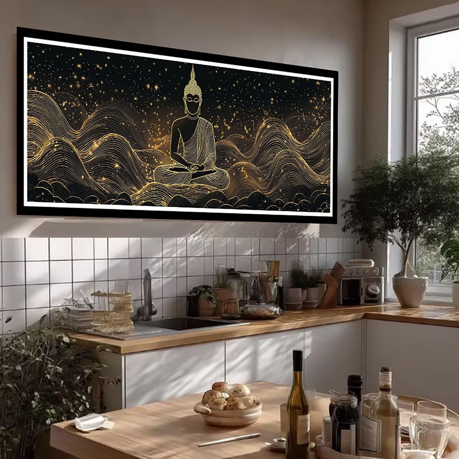 100 x 300 cm malowanie diamentami pełny zestaw 5D rzeźba, diamentowe malowanie Zen, mozaika cyrkonie hobby kreatywne rzemiosło haft krzyżykowy, dla początkujących dekoracja sypialni TU0N-669