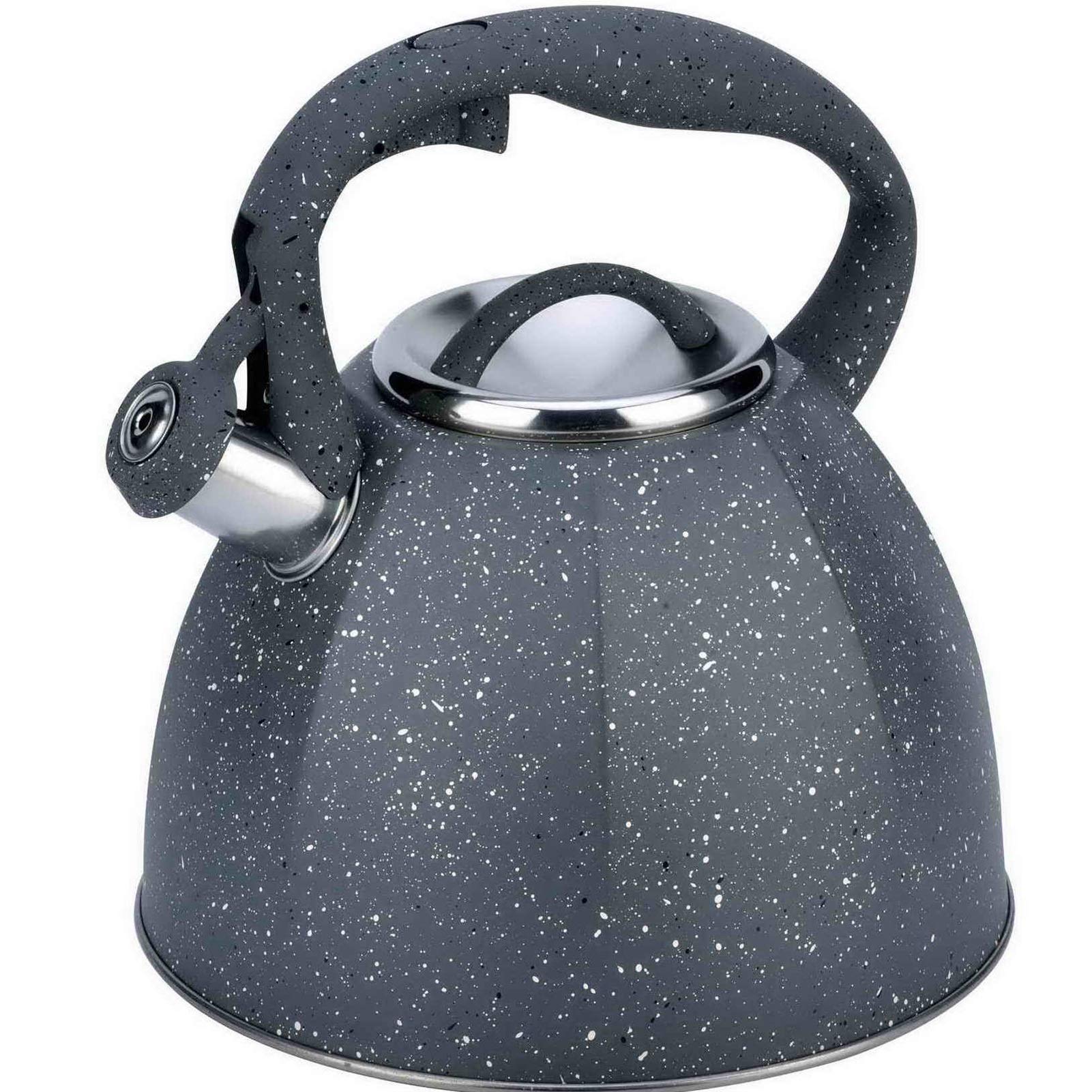 Bouilloire à thé sifflante en acier inoxydable 304 gris pour l'induction